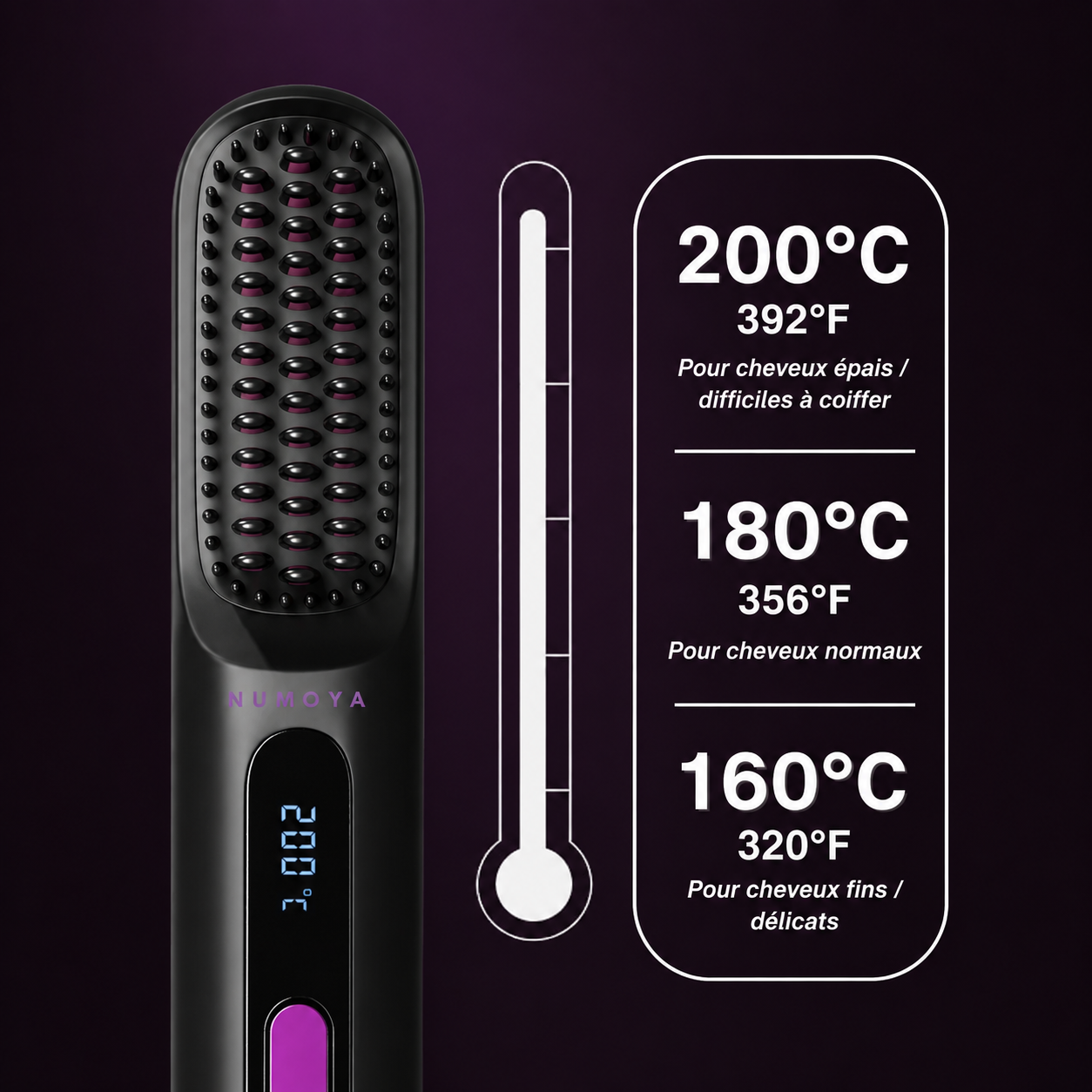 Brosse Lissante Portable – Lissage Rapide Sans Fil