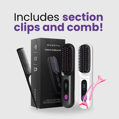 [NEW] Numoya Portable Straightener Brush - Gobrush PRO