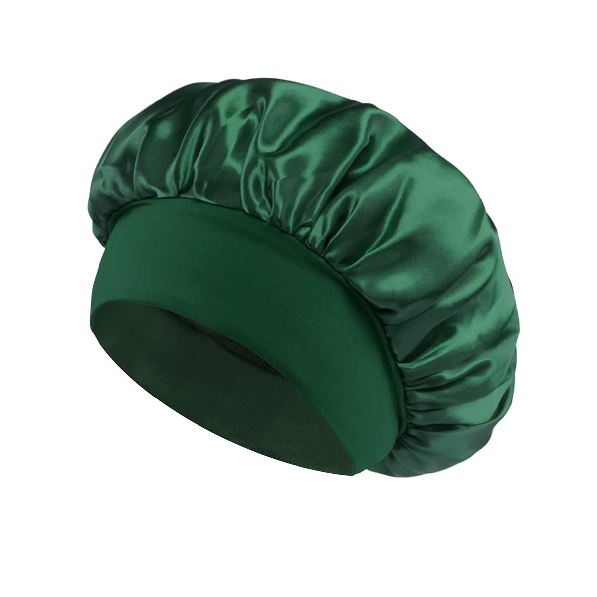 1Pcs Soft Silk Satin Lined Bonnet Large Satin Hair Bonnet Household Sleep Shower Cap Hair Wrap Cover for Long Hair Salon Tool