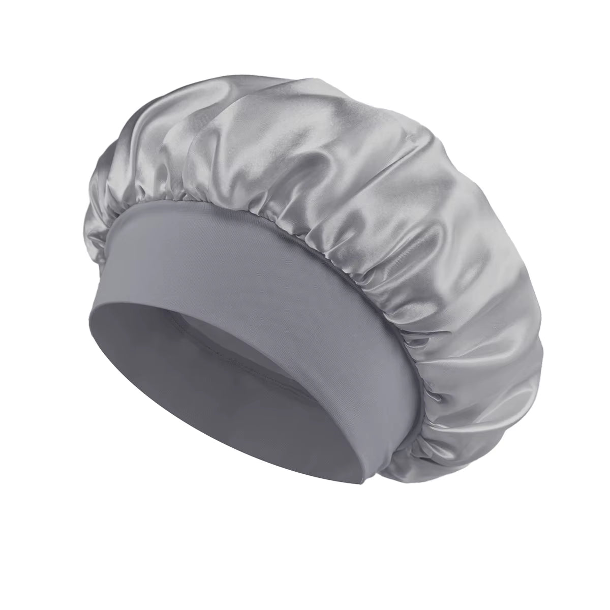 1Pcs Soft Silk Satin Lined Bonnet Large Satin Hair Bonnet Household Sleep Shower Cap Hair Wrap Cover for Long Hair Salon Tool