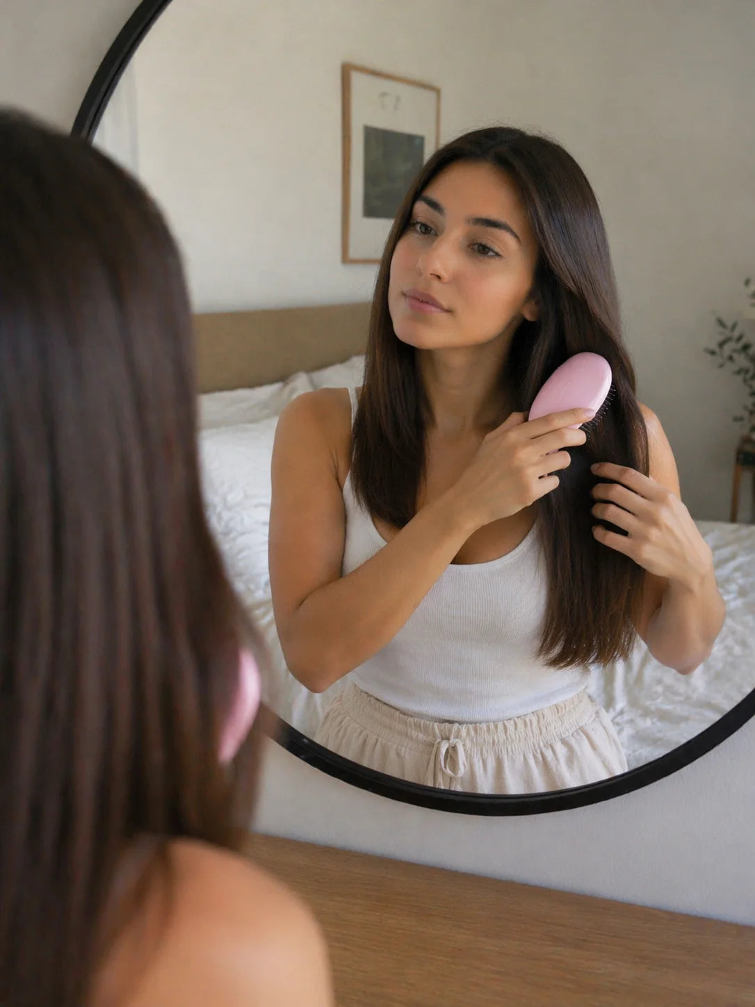Brosse Lissante & Bouclante Sans Fil 2 en 1 – Portable Mini