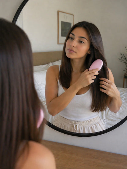Brosse Lissante & Bouclante Sans Fil 2 en 1 – Portable Mini