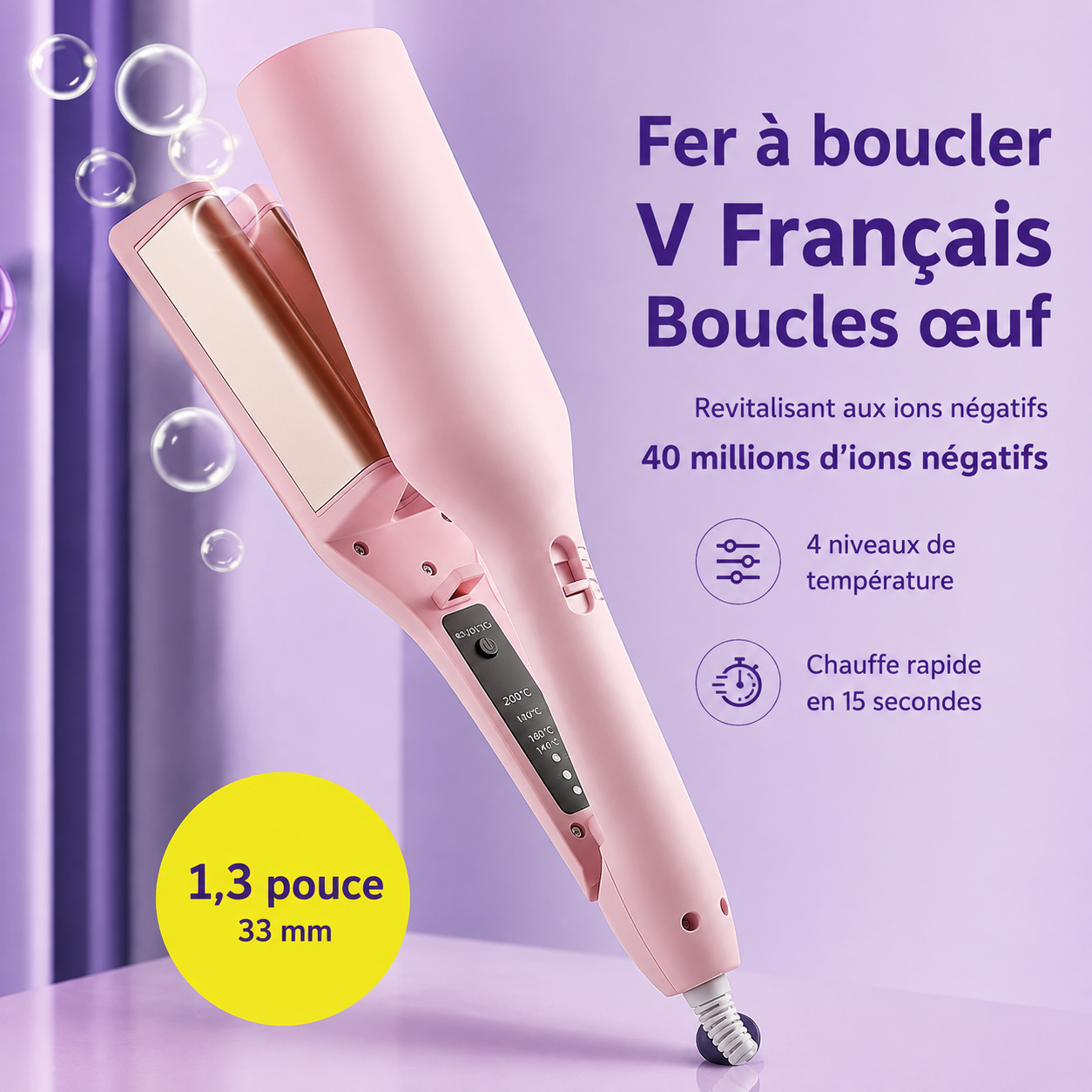 Lyzéa Curl – Boucles Parfaites Sans Brûlure en Quelques Secondes