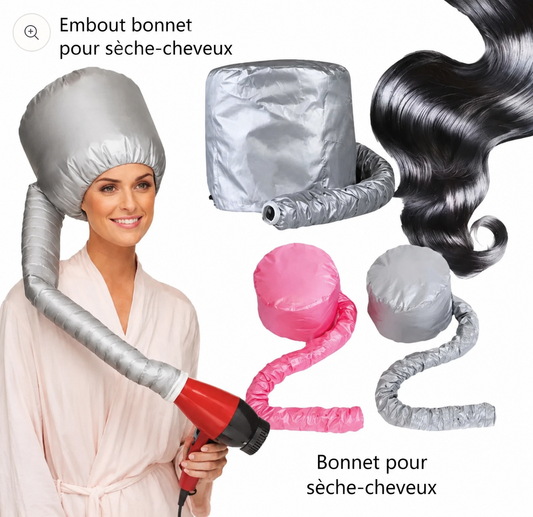 Bonnet Sèche Cheveux Portable – Séchage Rapide & Soin Capillaire