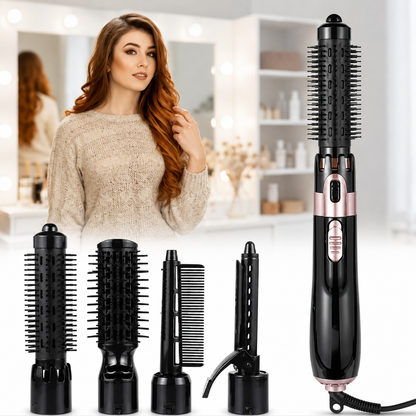 4-in-1 Blow Dry Brush: Drying, Straightening, Curling & Volumizing
