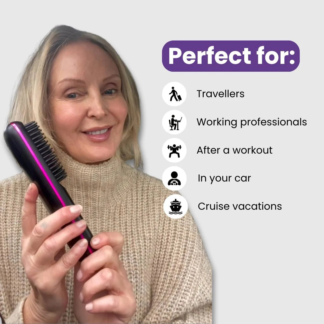 [NEW] Numoya Portable Straightener Brush - Gobrush PRO