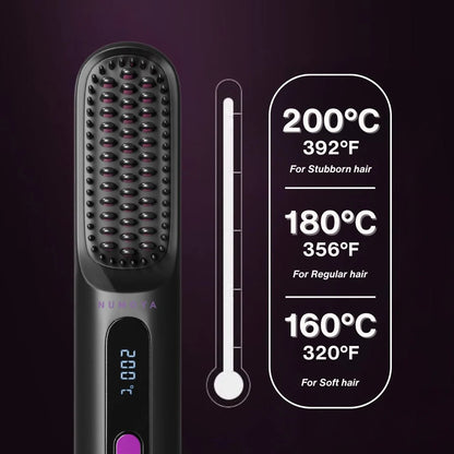 [NEW] Numoya Portable Straightener Brush - Gobrush PRO